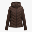 Oliwia | Damska pikowana kurtka parka zimowa Kurtki damskie Warschau Fashion Brązowy S