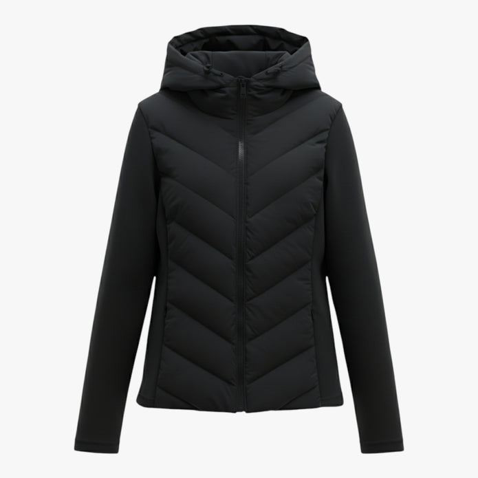 Oliwia | Damska pikowana kurtka parka zimowa Kurtki damskie Warschau Fashion Czarny S