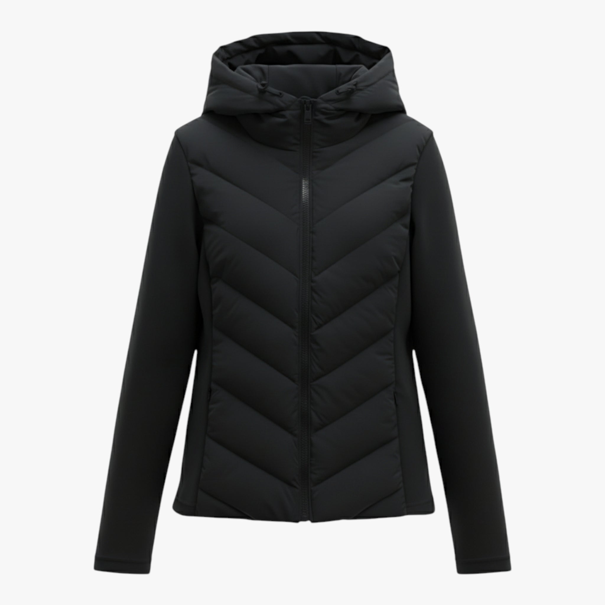 Oliwia | Damska pikowana kurtka parka zimowa Kurtki damskie Warschau Fashion Czarny S