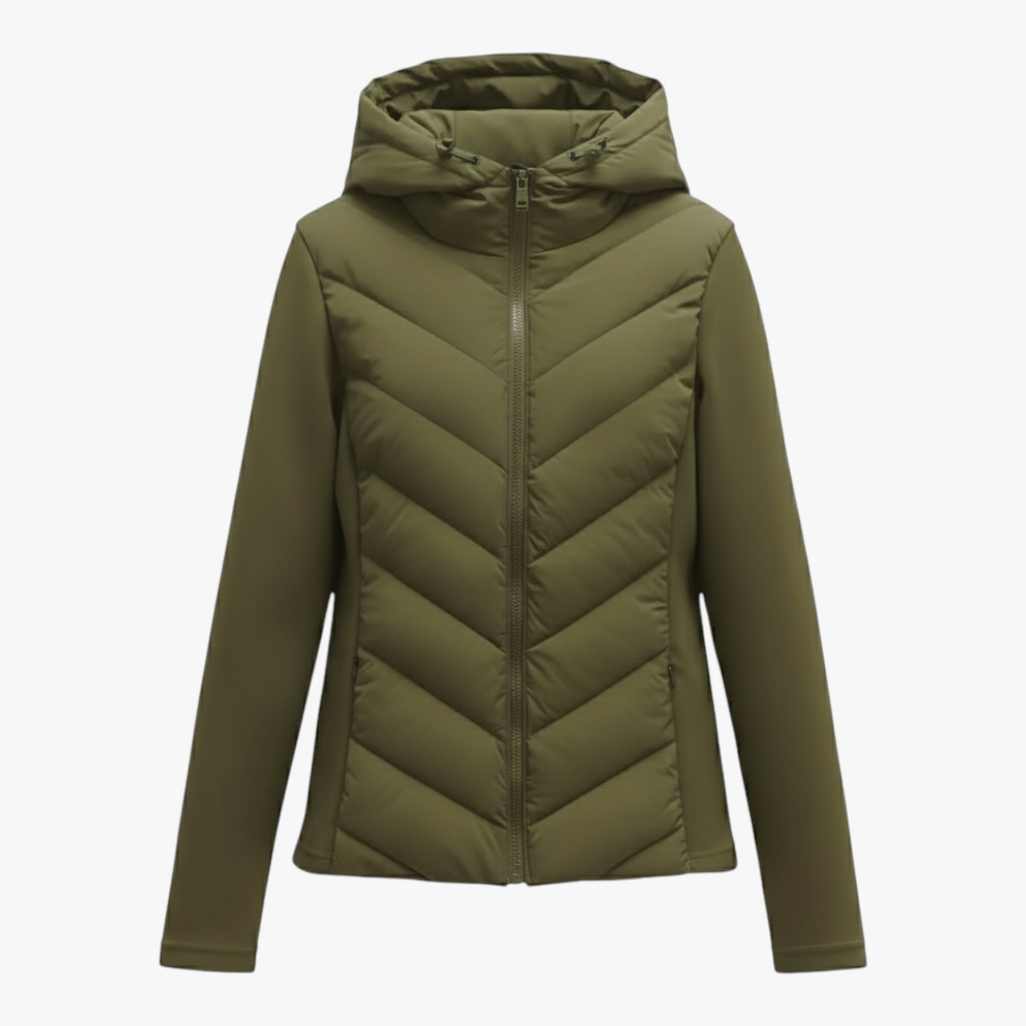 Oliwia | Damska pikowana kurtka parka zimowa Kurtki damskie Warschau Fashion Zielony Armii S