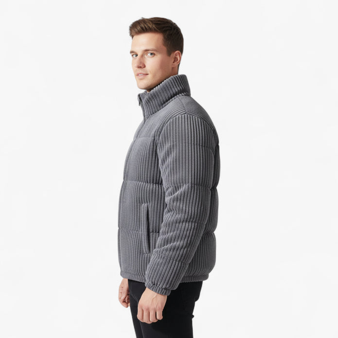 Jan | Męska Pikowana Kurtka Sztruksowa Kurtki Warschau Fashion