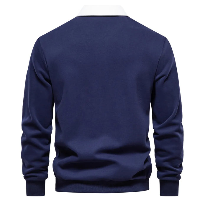 Sweter Polo z Długim Rękawem Warschau Fashion