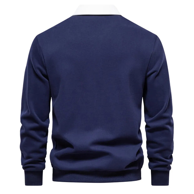 Sweter Polo z Długim Rękawem Warschau Fashion