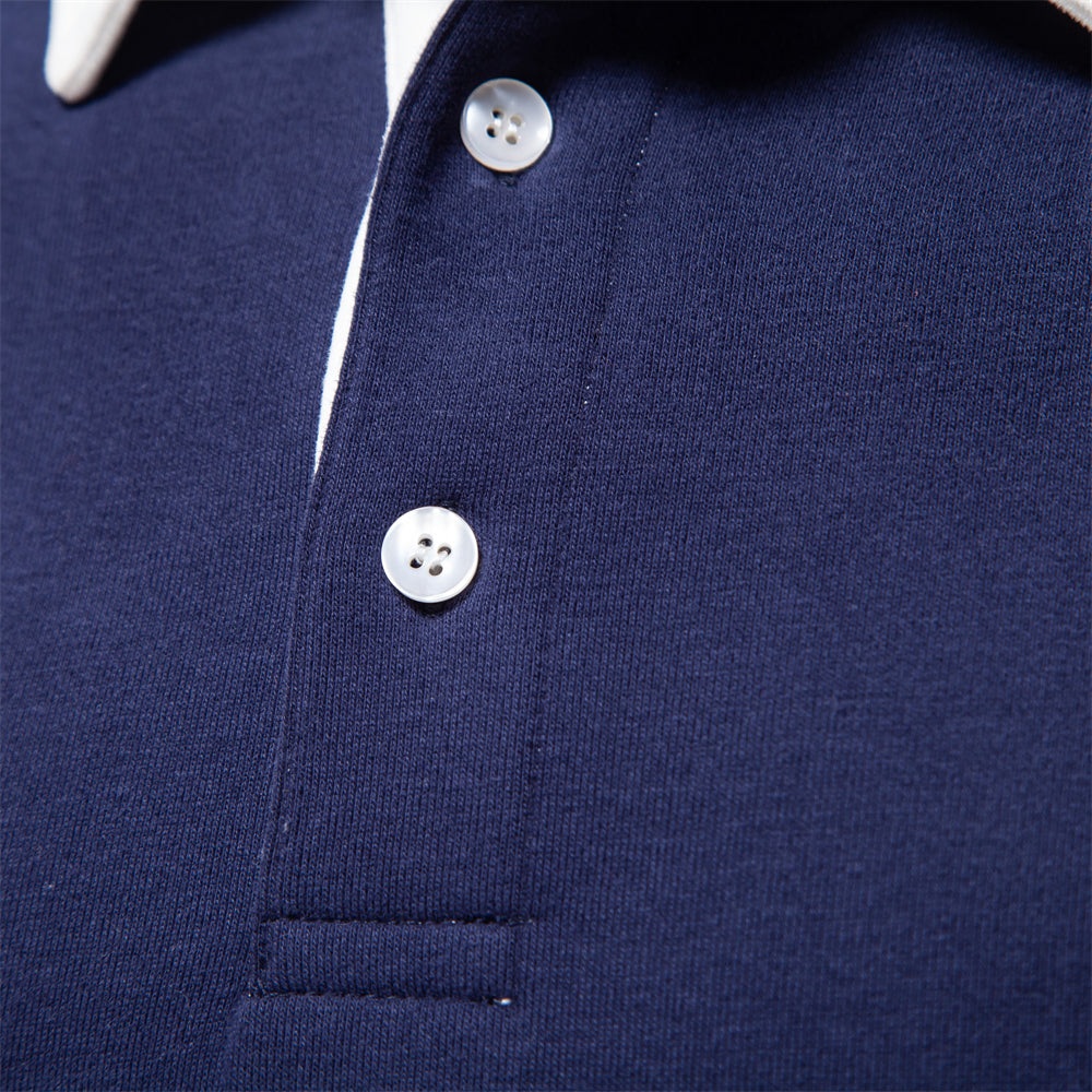 Sweter Polo z Długim Rękawem Warschau Fashion