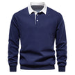 Sweter Polo z Długim Rękawem Warschau Fashion Granatowy S