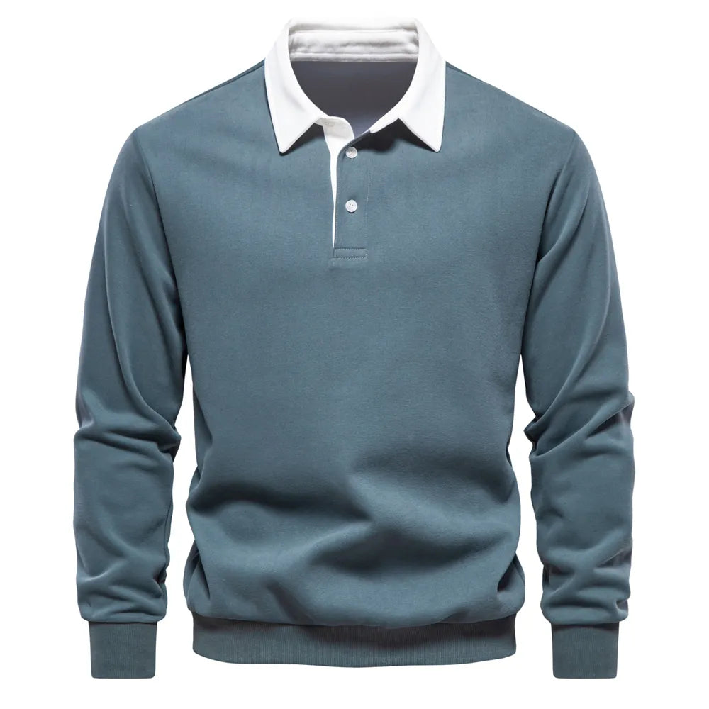 Sweter Polo z Długim Rękawem Warschau Fashion Zielony S