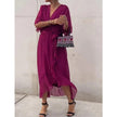 Rosafah | Elegancka Midi Sukienka Chiffonowa dla Kobiet