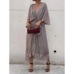 Rosafah | Elegancka Midi Sukienka Chiffonowa dla Kobiet