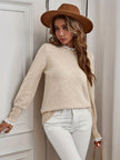 Sophie | Elegancki sweter damski z koronkowym detalem i okrągłym dekoltem Warschau Fashion