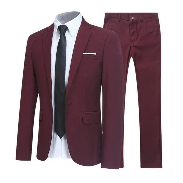 Elegancki dwuczęściowy garnitur weselny dla mężczyzn Men Set Warschau Fashion