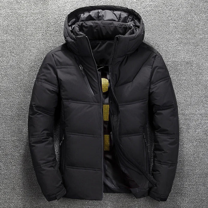 Wulfin | Męska zimowa kurtka puchowa Men Jackets Warschau Fashion Czarny S