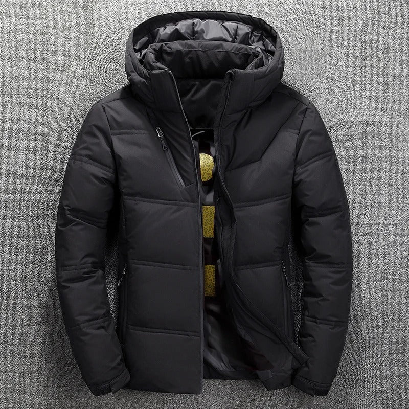 Wulfin | Męska zimowa kurtka puchowa Men Jackets Warschau Fashion Czarny S