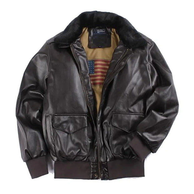 York | Męska kurtka vintage Men Jackets Warschau Fashion Brązowy XS
