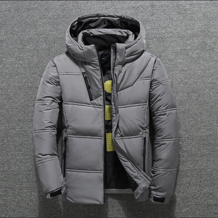 Wulfin | Męska zimowa kurtka puchowa Men Jackets Warschau Fashion Jasnoszary S