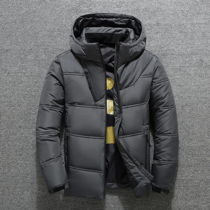 Wulfin | Męska zimowa kurtka puchowa Men Jackets Warschau Fashion Ciemnoszary S
