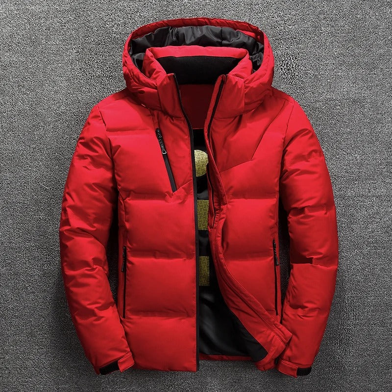 Wulfin | Męska zimowa kurtka puchowa Men Jackets Warschau Fashion Czerwony S