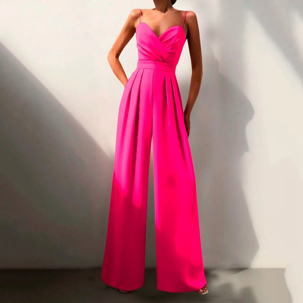 Ursella | Eleganckie Letnie Kombinezony Jumpsuit Women Warschau Fashion Róż Xl
