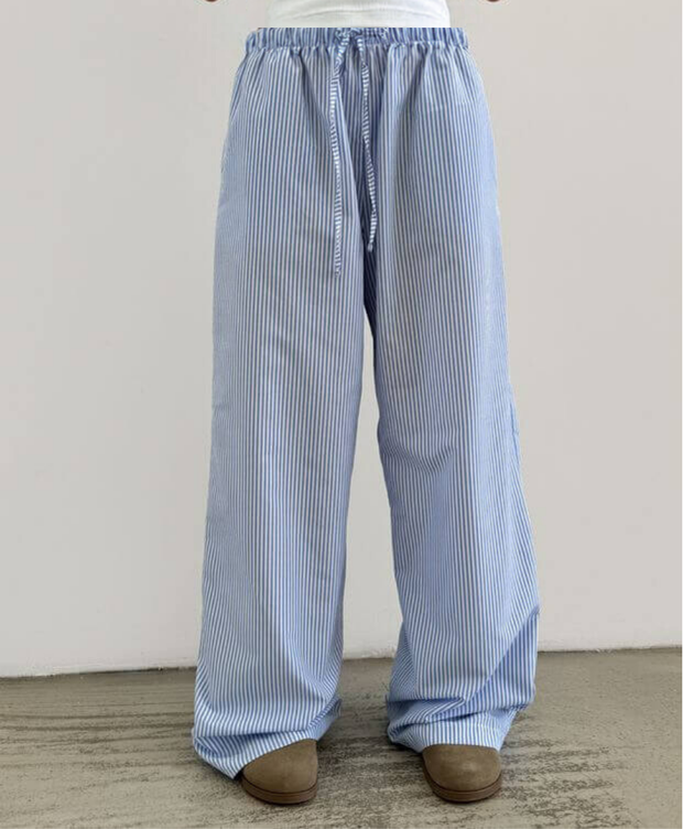 Pasowo Bawełniane Spodnie "SileStrip" Pants Warschau Fashion