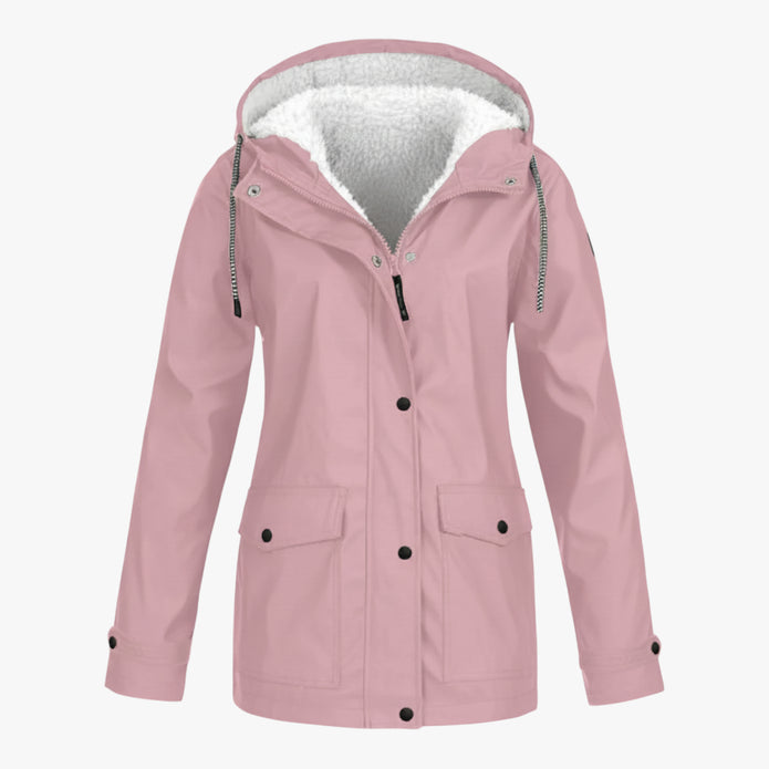 Bertha | Damska Kurtka z Kapturem Wodoodporna i Wiatroszczelna Kurtki damskie Warschau Fashion Różowy S
