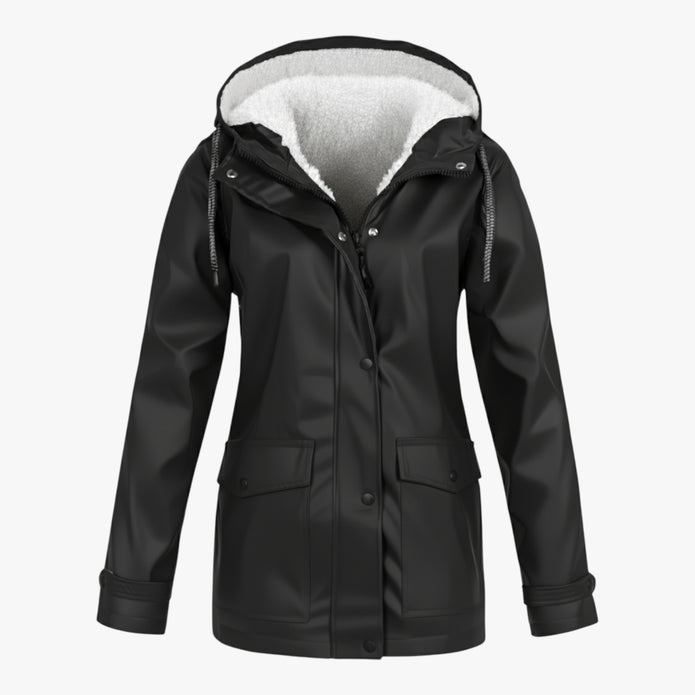 Bertha | Damska Kurtka z Kapturem Wodoodporna i Wiatroszczelna Kurtki damskie Warschau Fashion Czarny S
