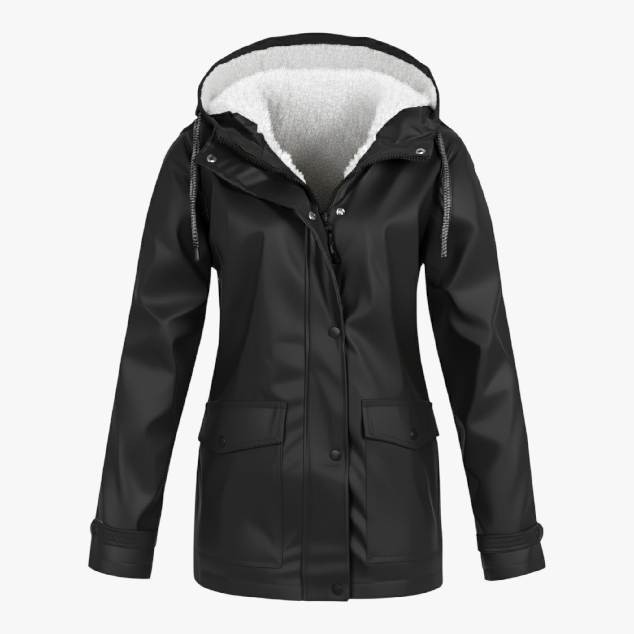Bertha | Damska Kurtka z Kapturem Wodoodporna i Wiatroszczelna Kurtki damskie Warschau Fashion Czarny S