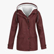 Bertha | Damska Kurtka z Kapturem Wodoodporna i Wiatroszczelna Kurtki damskie Warschau Fashion Bordowy S