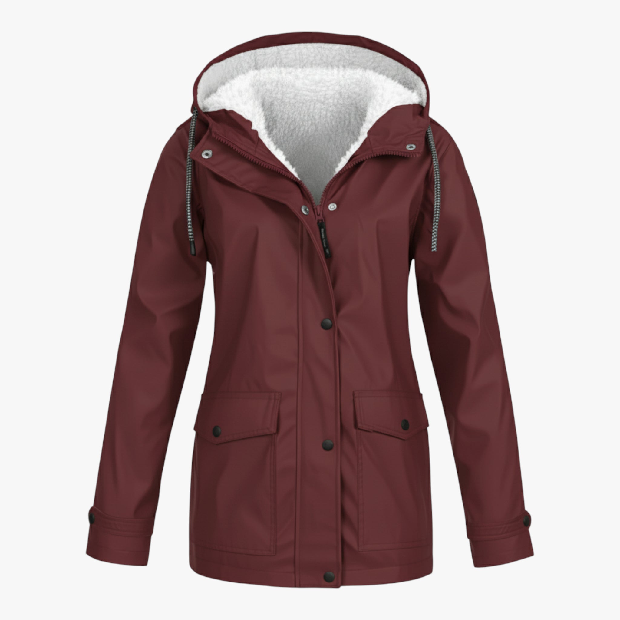 Bertha | Damska Kurtka z Kapturem Wodoodporna i Wiatroszczelna Kurtki damskie Warschau Fashion Bordowy S
