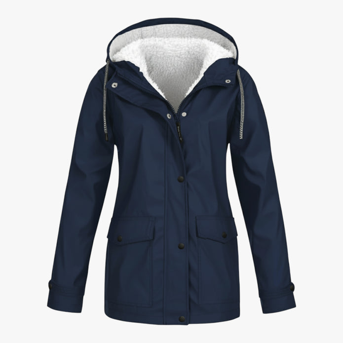 Bertha | Damska Kurtka z Kapturem Wodoodporna i Wiatroszczelna Kurtki damskie Warschau Fashion Granatowy S