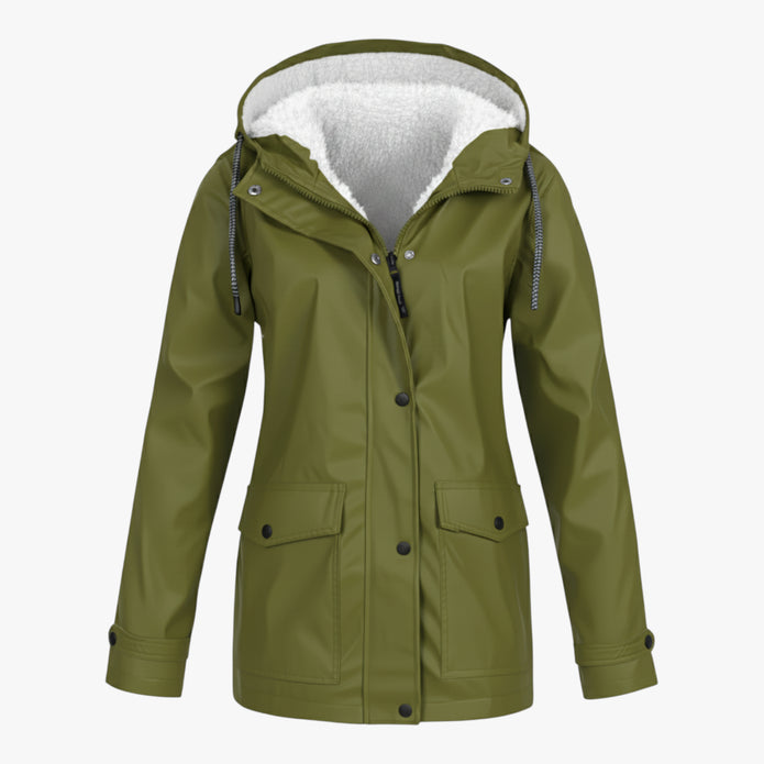 Bertha | Damska Kurtka z Kapturem Wodoodporna i Wiatroszczelna Kurtki damskie Warschau Fashion Oliwkowy S