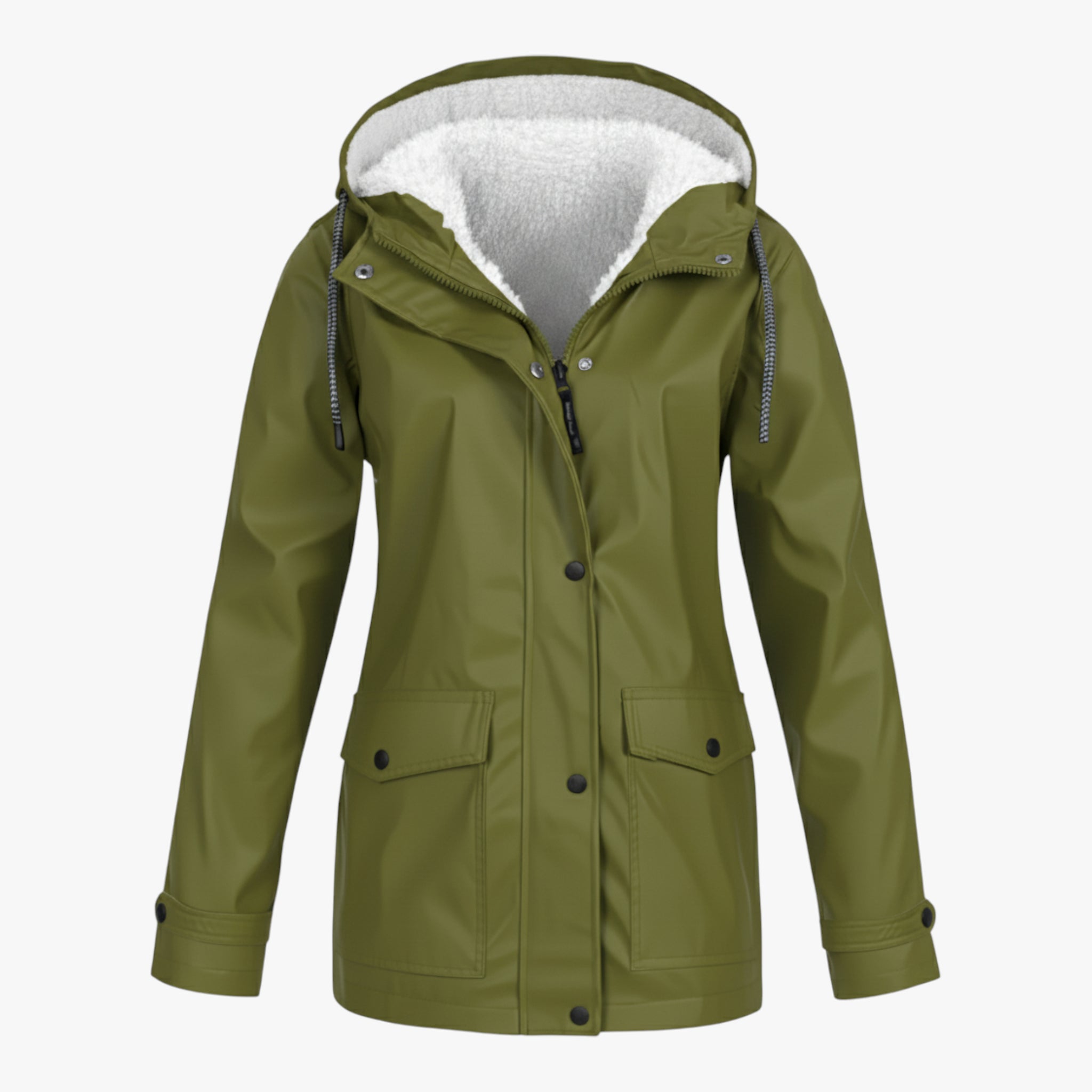 Bertha | Damska Kurtka z Kapturem Wodoodporna i Wiatroszczelna Kurtki damskie Warschau Fashion Oliwkowy S