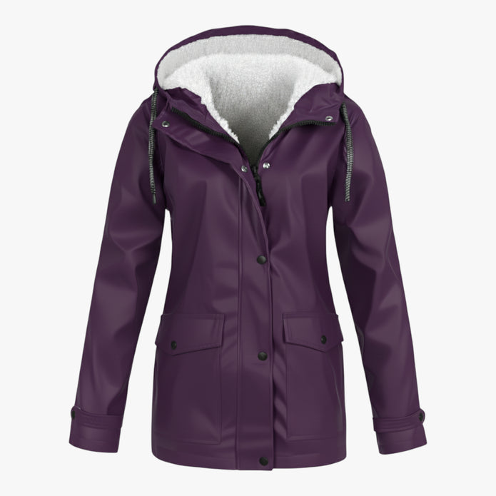 Bertha | Damska Kurtka z Kapturem Wodoodporna i Wiatroszczelna Kurtki damskie Warschau Fashion Fioletowy S