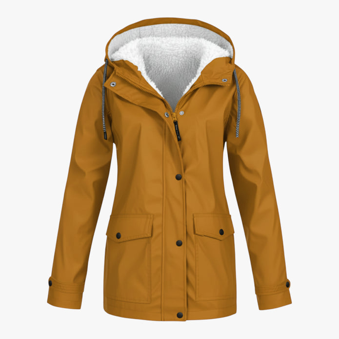 Bertha | Damska Kurtka z Kapturem Wodoodporna i Wiatroszczelna Kurtki damskie Warschau Fashion Musztardowy S