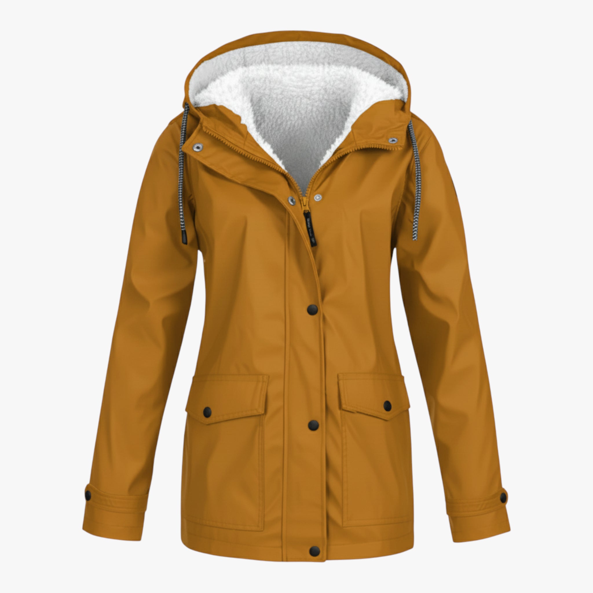 Bertha | Damska Kurtka z Kapturem Wodoodporna i Wiatroszczelna Kurtki damskie Warschau Fashion Musztardowy S