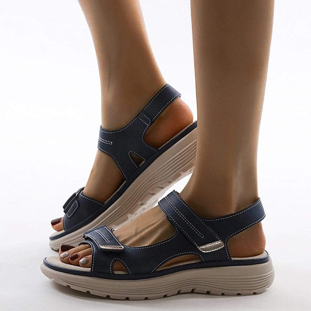 Sandały Damskie z Regulowanymi Paskami Sandals Women Warschau Fashion Niebieski 36