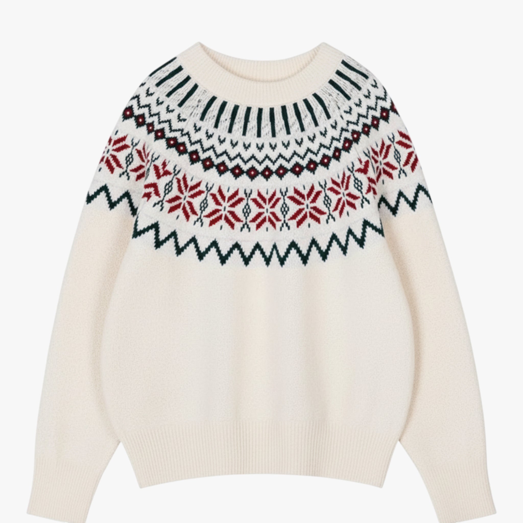 Agnieszka | Damski Sweter Dzianinowy Swetry Warschau Fashion Kremowy Biały S