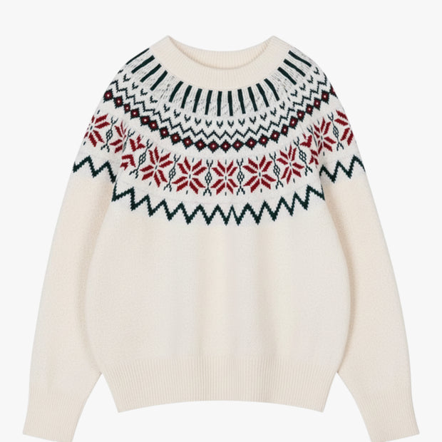 Agnieszka | Damski Sweter Dzianinowy Swetry Warschau Fashion Kremowy Biały S