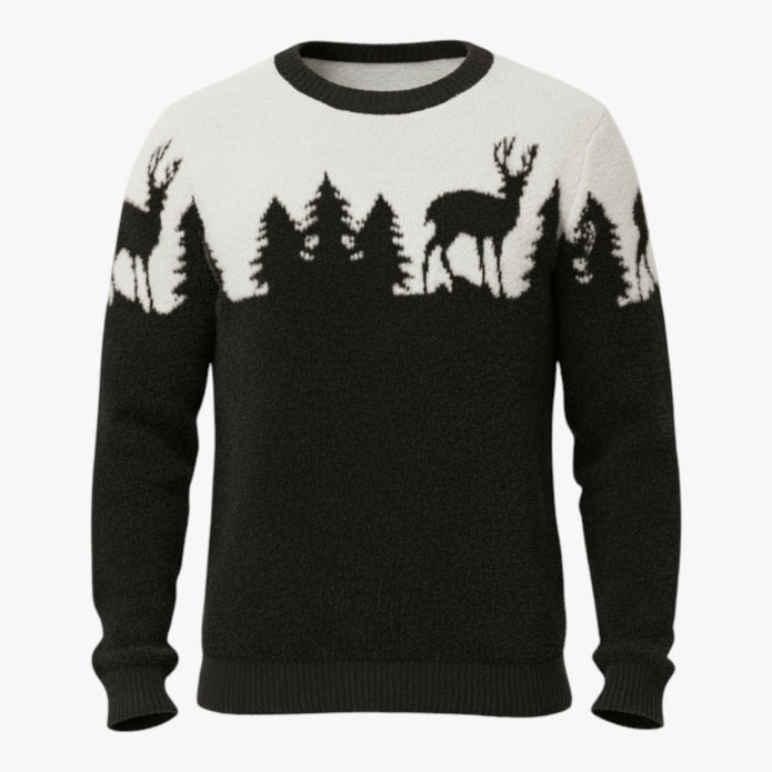 Filip | Męski sweter świąteczny Swetry Warschau Fashion czarny S