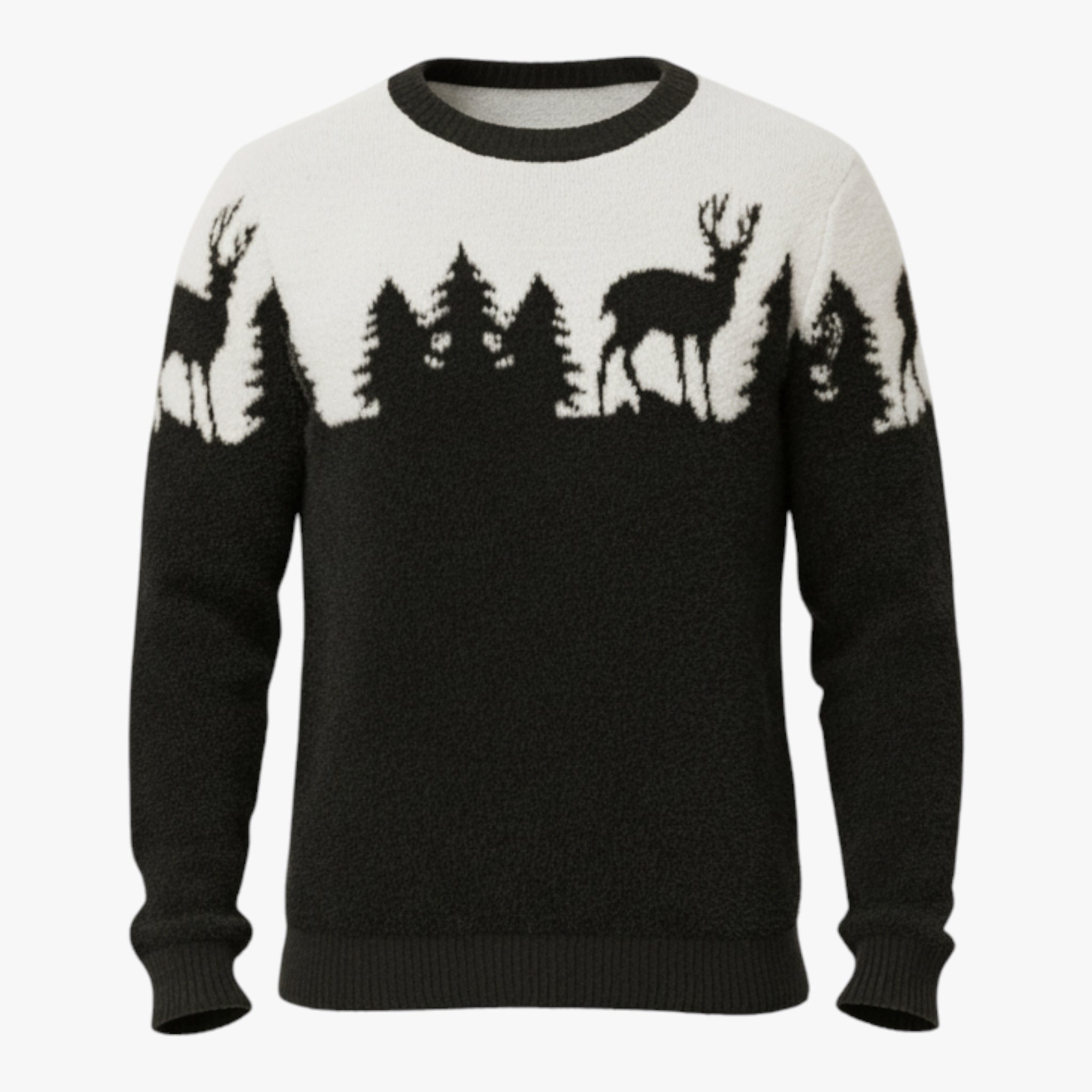 Filip | Męski sweter świąteczny Swetry Warschau Fashion czarny S