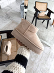 Snuggs | Damskie Wygodne Botki - Ciepłe i Stylowe Warschau Fashion Beżowy 36